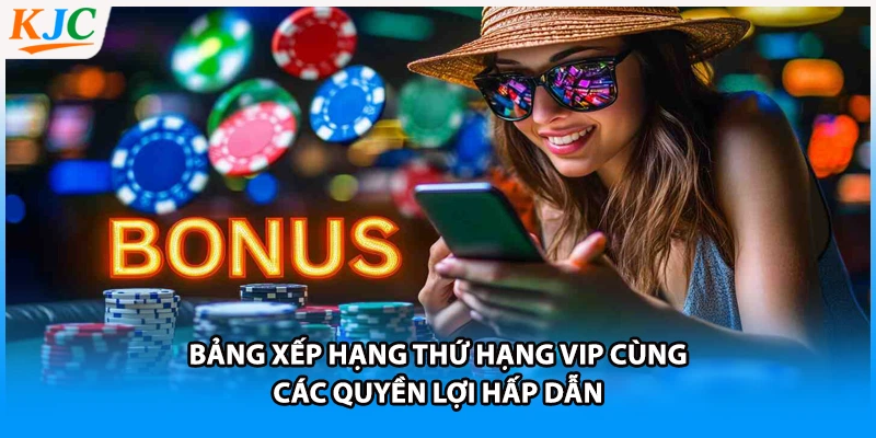 Bảng xếp hạng thứ hạng VIP cùng các quyền lợi hấp dẫn